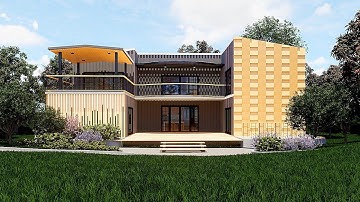 Container House Design in Sketchup + D5 Render