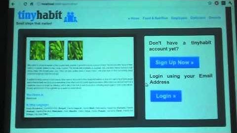 Tiny Habits - Managing your healthy lifestyle using Java EE 6 & GlassFish