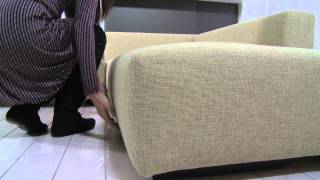 Transformable corner sofa with queen size bed: Atoll by Clei