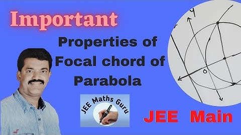 Parabola | Properties of Focal chord | JEE Main |@jeemathsguru |#jee #jee2024