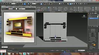 Tutorial on Modeling a TV wall unit in 3dsmax.