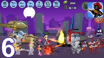 Stickman World War - Gameplay Part 6 Level 24 -26  (android, iOS) || CYBERPUNK ||