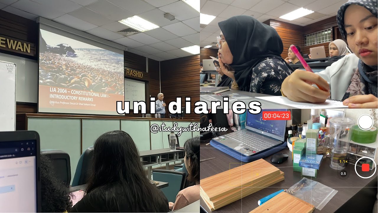 uni diaries🖇️📓 | first day of uni, unboxing, law school lectures + more || 📍uni malaya