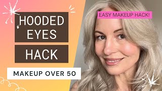 EASY Hooded Eyes Makeup Hack (Flattering for older hooded eyes & baggy eyelids)