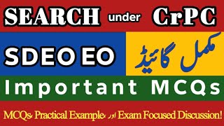 The Code of Criminal Procedure 1898 - Search - SDEO Preparation Series #sdeo #pera  screenshot 4