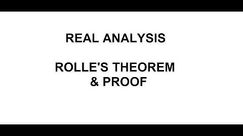 REAL ANALYSIS / ROLLE