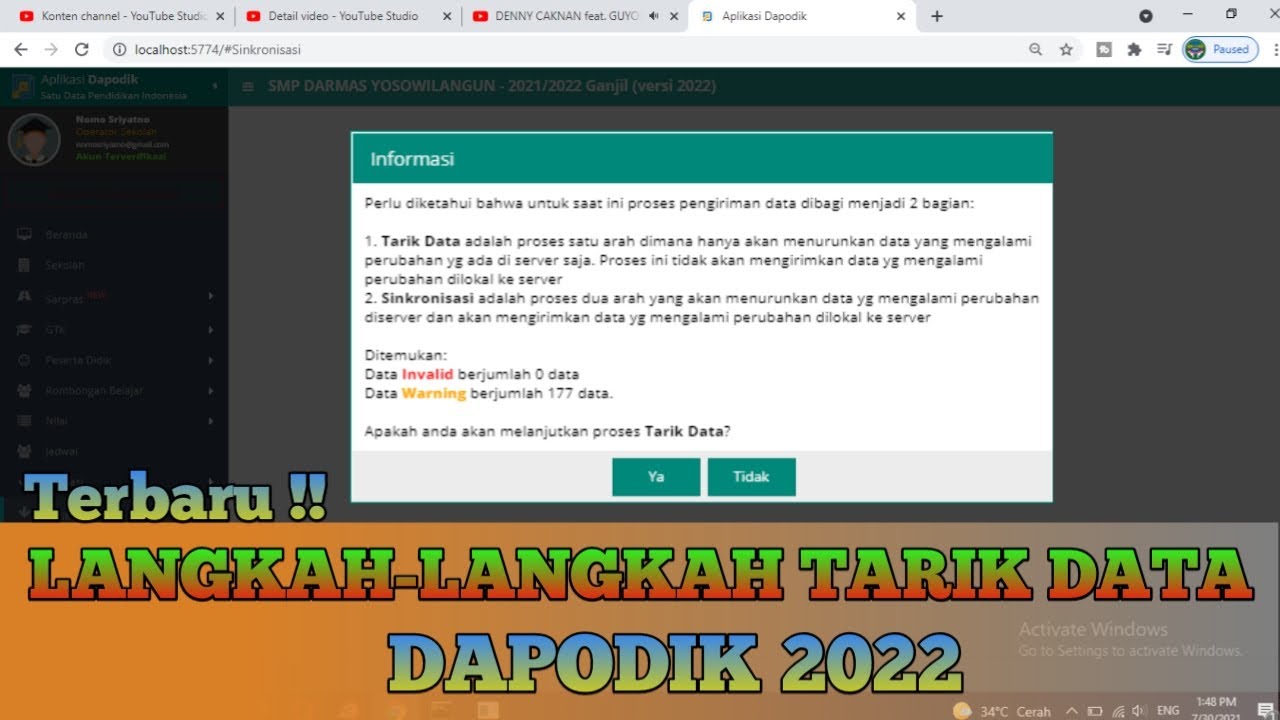 CARA TARIK DATA DAPODIK 2022