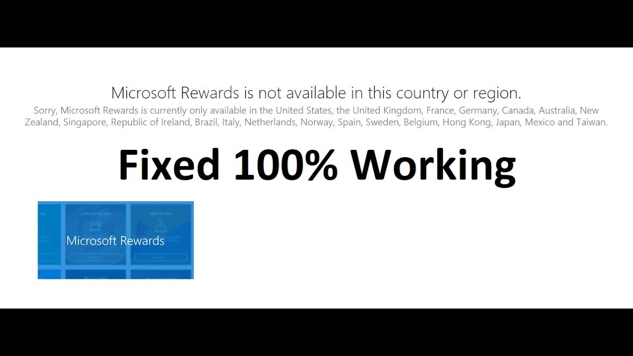 Microsoft Rewards Is Not Available In This Country Or Region Fixed Youtube - get robux from rbc rewards