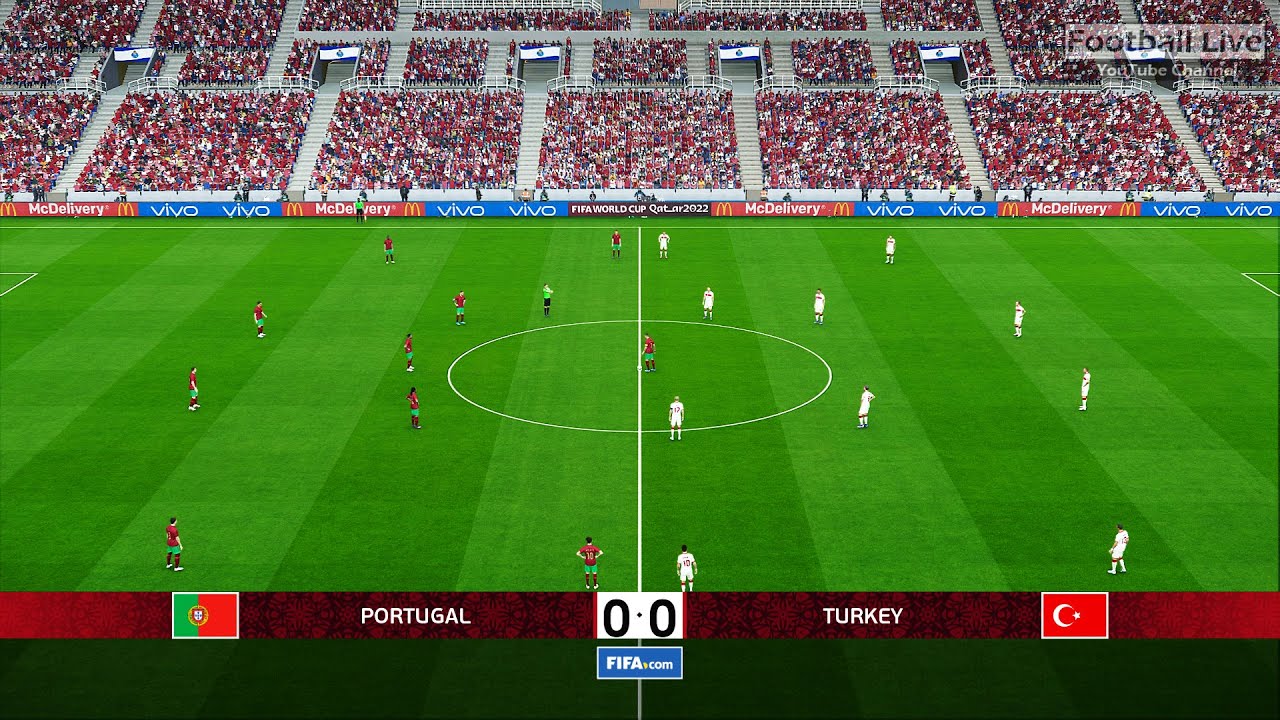 PORTUGAL vs TURKEY Live Qualifiers FIFA World Cup 2022 Full Match Football Live PES 2021