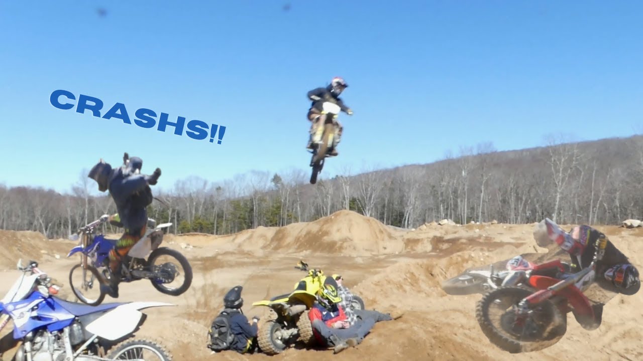 DIRTBIKER JUMPS OVER KIDS ON QUADS IN SANDPIT!!!!!! (INSANE) CRASH MONTAGE