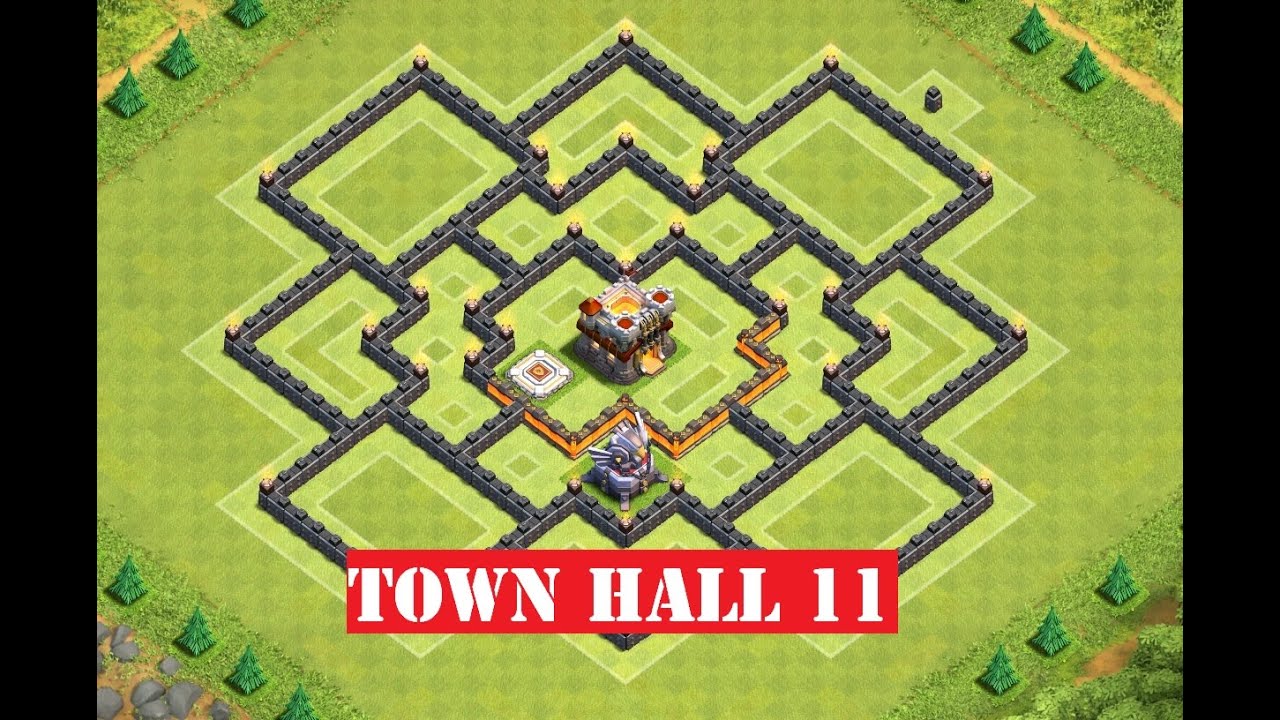 CLASH OF CLANS New Town Hall 11 War/Trophy Base December Update YouTube CLASH OF CLANS New Town Hall 11 War/Trophy Base December Update YouTube
