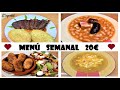 🥗MENÚ SEMANAL 20€ 🍲// 4 RECETAS paso a paso // Meal Prep //