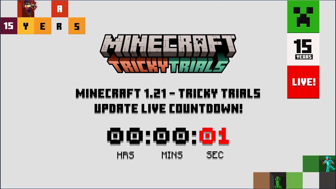 🔴 LIVE | MINECRAFT 1.21 - TRICKY TRIALS UPDATE / COUNTDOWN TIL THE OFFICIAL RELEASE!