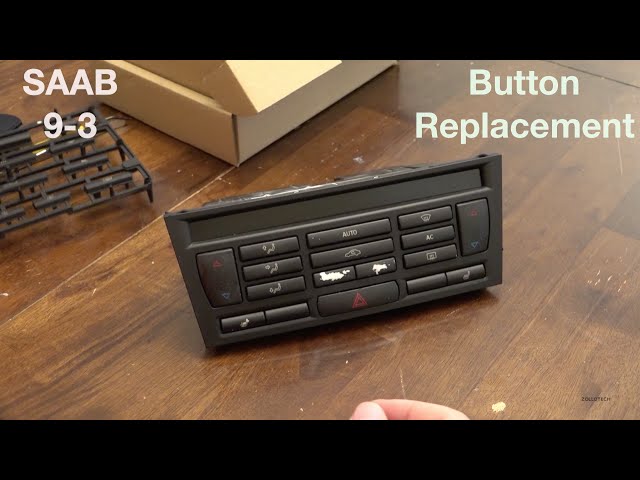 SAAB 9-3 エアコンコントロールユニット(ボタンは新品) 車内ボタンの