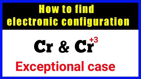 Super trick Electronic Configuration of Cr and Cr3+
