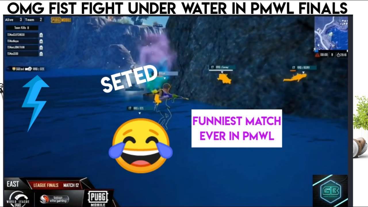 Funniest Zone ever in PMWL league Finals day 2 - SGEted Punching RRQ in water - Last zone in Water