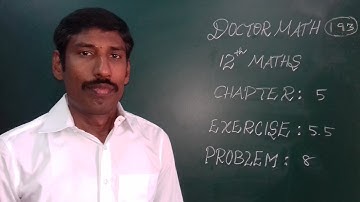 12TH MATH EX :5.5 PROB:8 CHAP :5 TWO DIMENSIONAL ANALYTICAL GEO-II PARABOLA PIPE TAM & ENG REV