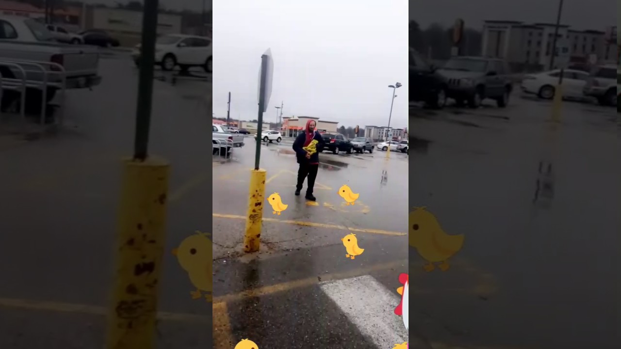 Feeding the chickens at Shop N Save - YouTube