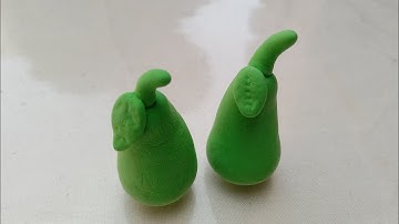 How to Make Pear With Clay | Mini Clay Carfts Pear | DIY Miniature Furtis | Clay With Me | Clay Art