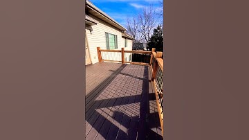 Beautiful composite deck with cedar rails. #build #deck #shorts #contractor #beauty