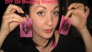 DIY Oil Blotting Sheets for Oily Skin! Great for the transition to Spring Weather!