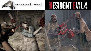 Resident Evil 4 Original VS. Remake Comparison - Chainsaw Sisters