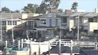 Newport Beach in California ... Some Sailers from a Sailing School practicing around Newport Bay