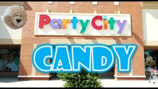CANDY at PARTY CITY TOY Hunting Surprise Candies Treats Snacks Shopping Giant Gumball Machine