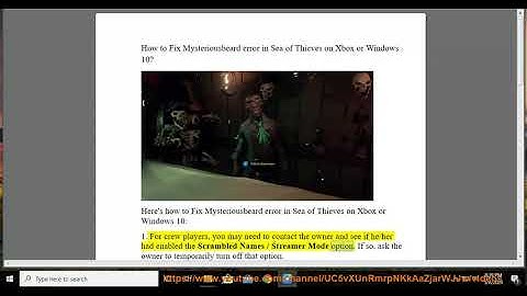 Fix Mysteriousbeard error in Sea of Thieves on Xbox or Windows 10