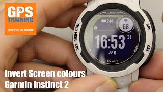 Garmin Instinct 2 - settings - Inverting screen colours