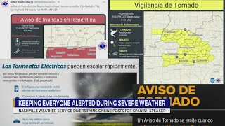 Nashville Weather Service diversifying online posts for Spanish speakers