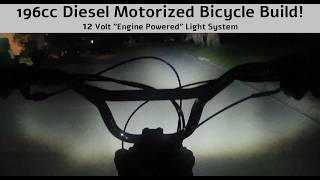 196cc Diesel Engine Powered Bike Light Setup! LED Light, Stator, Rectifier, MIHM