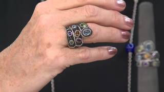 Judith Ripka Sterling Black Spinel & Multi-Gemstone Ring with Jill Bauer