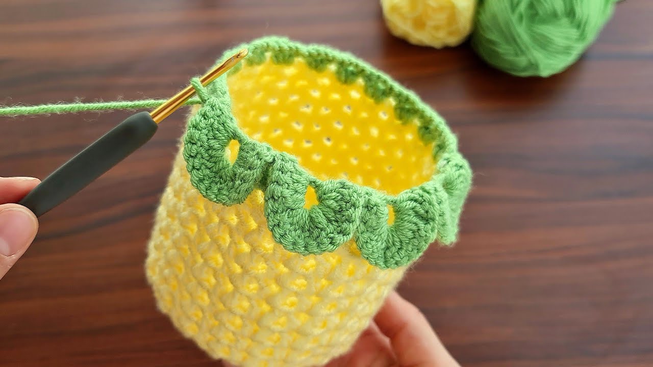 3D👌💯Wow Amazing💯👌 ✔ Super easy Very useful crochet decorative basket making.