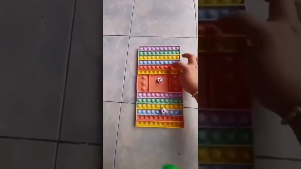 Big Size Pop It Fidget Toy with 2 Dice Rainbow Chess Board Push Bubble