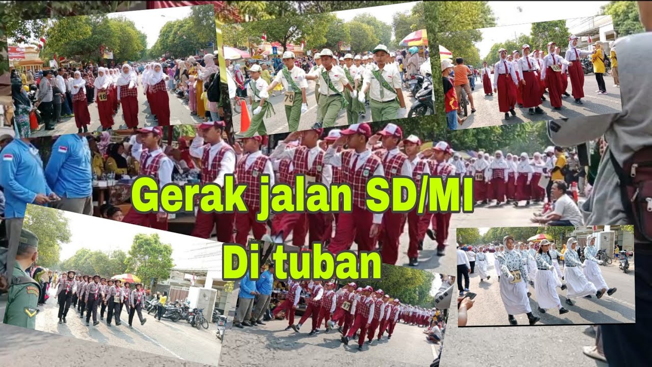 gerak jalan SD/MI TUBAN SEMANGAT anak anak jutaan pasang mata menonton mu