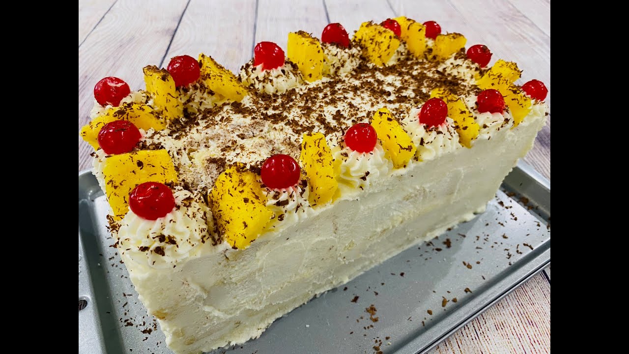 ඉතාමත් රසවත් අන්නාසි ගැටෝ කේක් Delicious Pineapple Gateau Cake(english subtitles included
