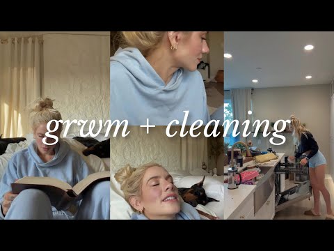 grwm for a CLEANING MARATHON 🤍🫧