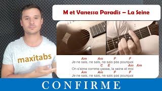 Tuto Guitare M & Vanessa Paradis - La Seine Accords Et Paroles