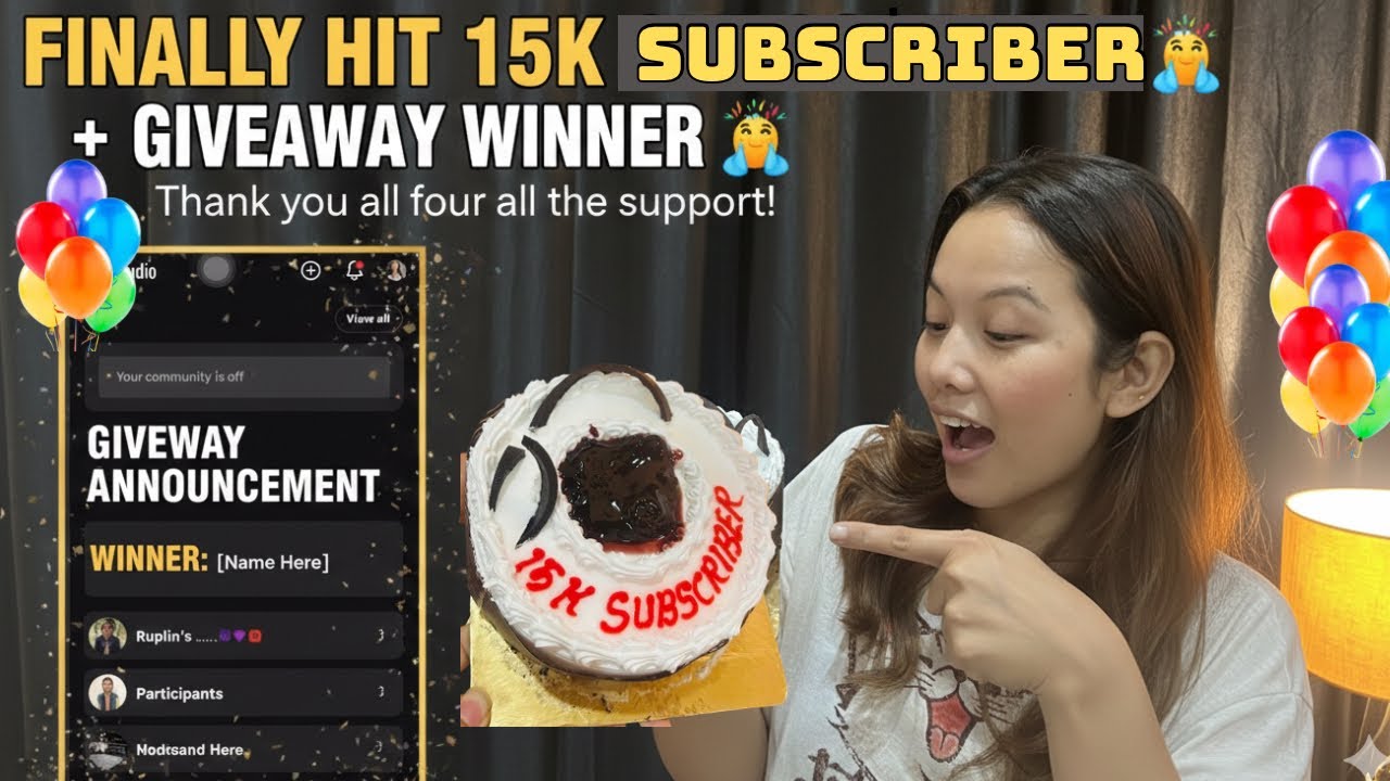Finally 15k SUBSCRIBERS 😭❤️+ Announcing The Giveaway Winner 😍🏆 