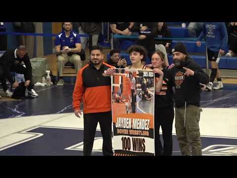 JAYDEN MENDEZ 100TH WRESTLING VICTORY