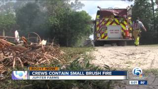 Crews contain small brush fire in Jupiter Farms
