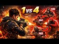 SOLO vs SQUAD 🔥 1v4 CLUTCH in BR 😈 | Free Fire Gameplay #shorts #trending #viralvideo 