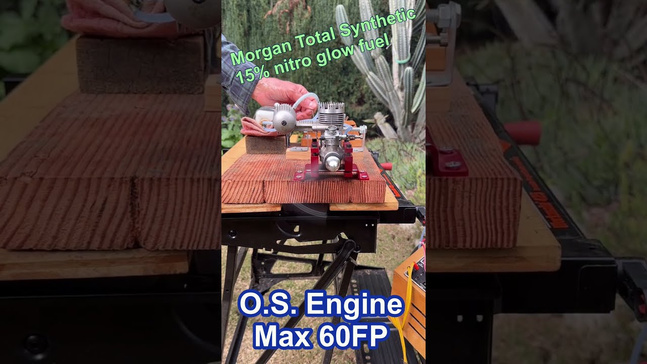 Vintage OS Max 60FP rc glow engine test run - YouTube