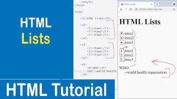#14 Lists in HTML | HTML Tutorial