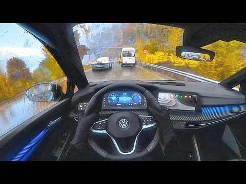 VW Golf 8 R Rainy POV Drive (ASMR) - Assetto Corsa | ASMR Drive