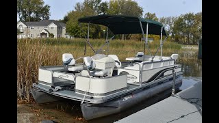 2000 Lowe Suncruiser Trinidad 224 22' Pontoon Boat With 2000 Hawkeye Pontoon Trailer!