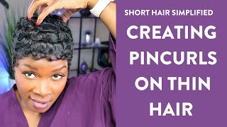 Creating Pincurls on Thin Hair