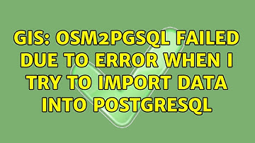 GIS: Osm2pgsql failed due to error when I try to import data into PostgreSQL