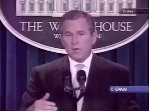 जॉर्ज डब्ल्यू बुश का पहला राष्ट्रपति समाचार सम्मेलन 22 फरवरी 2001